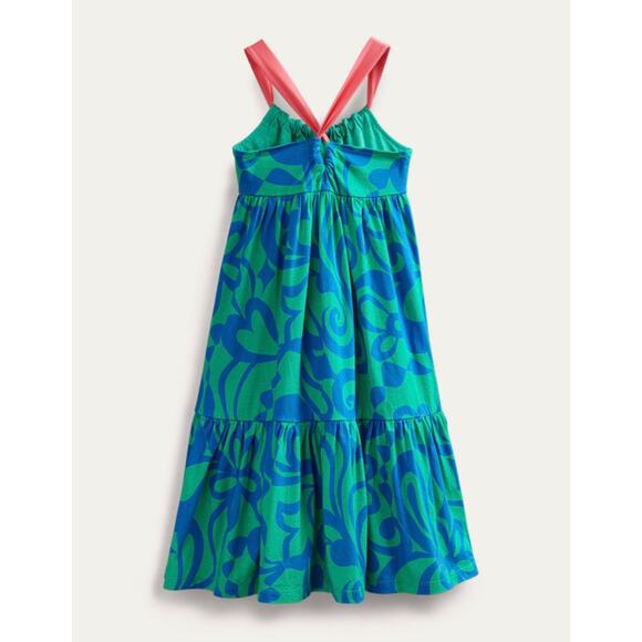 Mini Boden Girls Floral Criss Cross Maxi Dress Sz 3-4 - Picture 2 of 6